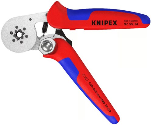 Knipex Zelfinstellende krimptang voor adereindhulzen | Met zij-invoering - 975514