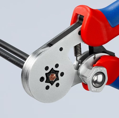 Knipex Zelfinstellende krimptang voor adereindhulzen | Met zij-invoering - 975514-3
