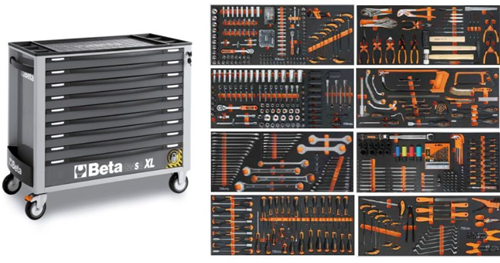 Beta 2400S XLG9/E-XXL | Gereedschapswagen | 9 laden | Grijs | 716-delig - 024006255