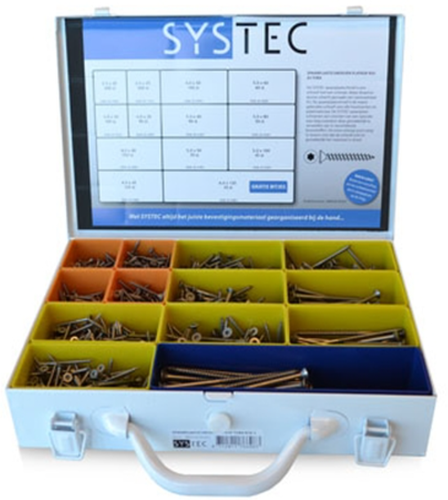 Systec Assortimentskoffer Spaanplaatschroef Rvs-A2 Pk Tx - 8960.60.40302