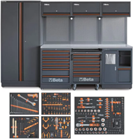 Beta Actie 2025 C45PRO 2.0 X/268UT Werkplaatsinrichting combinatie (RVS Blad) + 268UT 268-delig assortiment - 045009158