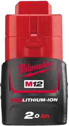 Milwaukee M12 B2 Accu (12 V / 2.0Ah Redlithium-Ion) - 4932430064