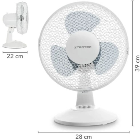 Trotec Tafelventilator TVE 10 wit | 39 cm - TRO014974-2