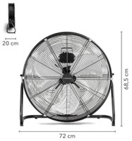 Trotec Vloerventilator TVM 24 D zwart | 124 Watt - TRO006051-2