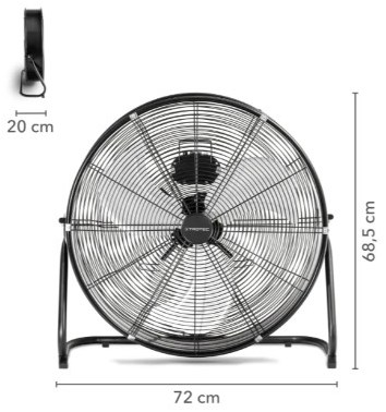 Trotec Vloerventilator TVM 24 D zwart | 124 Watt - TRO006051-2