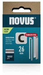 Novus Niet met smalle rug C 4/26mm V2A RVS (850 stuks) - 042-0805