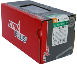 Dynaplus Vlonderschroef Xtreme Ar-Bronze Platkop-60° Deeldraad +Snijpunt Torx TX25 5.0X70/35 | 200 stuks - 0283.08.42201