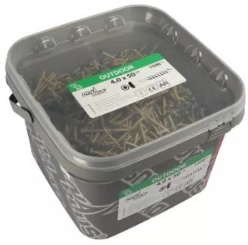 Dynaplus Gevelschroef Ar-Bronze Cilinderkop deeldraad Zwarte Kop Torx TX15 4.0X40/22 | 2000 stuks - 0289.12.25605-2