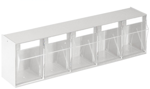 Lockweiler Opbergbakstelling | H164xB600xD134mm | 5 x C | kunststof wit | 1 stuk - 1500513 - 1500513