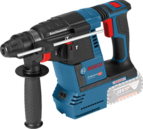 Bosch Blauw GBH 18V-26 Accu boorhamer + SDS-+ boren 7X en beitels - 061599769B