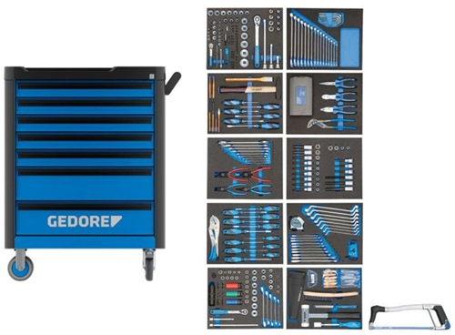 Gedore WHL L7 TS-308 | Gereedschapswagen WHL L7 + Gereedschapset | 308-delig - 3082113
