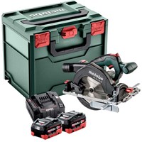 Metabo KS 18 LTX 57 18V LiHD accu cirkelzaag set in Metaloc 2 x 8,0Ah accu - 57mm | 601857810 - 601857810