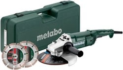 Metabo WE 2200-230 Haakse Slijper Set | 230mm | inclusief koffer en 2 slijpschijven - 691081000