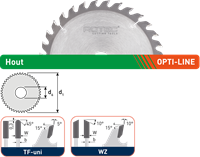 Rotec OPTI-LINE HM Cirkelzaagblad Voor Handmachines | Ø235x2,8x30 | Z=24 | WZ - 553.0526-2