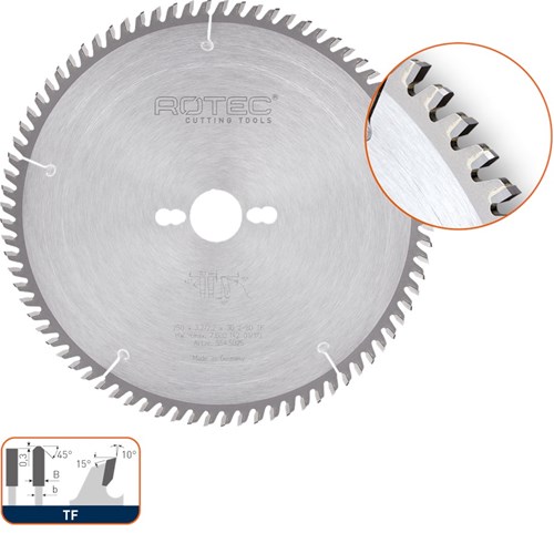 Rotec HM formaatzaagblad Trapezium/Vlak, ø300x3,2x30mm Z=72 TF - 5545030
