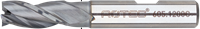 Rotec Hss-E Universeelfrees | Alcrn-Gecoat | Ø8 - Ø8x19x69xØ8mm Z=3 / Din 844-B / Kort - 605.0800c-2