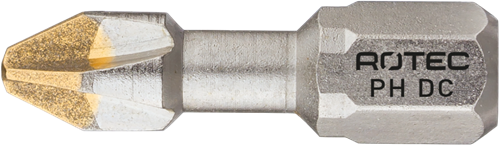 Rotec Torsionbit PH 2 | L=25 | C6.3 | DIAMONDgrip | 2 stuks - 801.30022