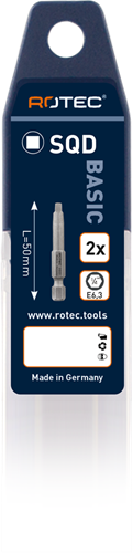 Rotec Krachtbit SQD 1 | L=70 | E6.3 | BASIC | 1 stuk - 810.10011-3