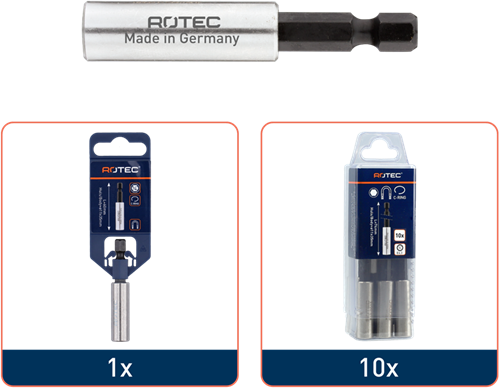 Rotec Bithouder | E6.3x74 | Magnetisch | Huls ø11x35 | Met C-ring - 818.0015-2
