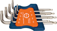 Rotec Inbussleutelset | 8-delig | Lang | Kogelkop | Torx T9-T40 | Nikkel - 890.5001