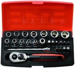 Bahco doppenset 1/4 inch  25 delig | SL25