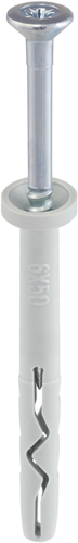 Steelies Ultimate slagplug nylon 6x 40 cilinderkraag pz2 verzinkt | 50 stuks - KFA10600401-2