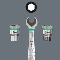 Wera 8740 B HF Binnenzeskant Zyklop Bitdop met 3/8"-aandrijving met vasthoudfunctie, 5/32" x 35 mm - 1 stuk(s) - 05003083001-2