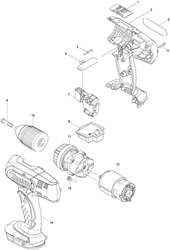 Makita Accessoires Behuizing voor BDF453 - 187363-2  - 187363-2
