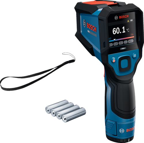 Bosch Blauw GIS 12V-700-14 Infraroodthermometer (AA1 batterijadapter, 4x LR6 (AA) batterijen, polslus) - 0601083A00