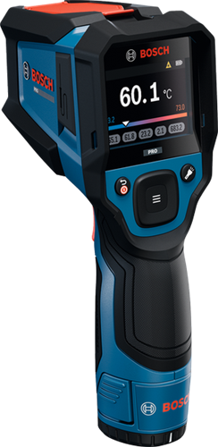 Bosch Blauw GIS 12V-800-16 Infraroodthermometer (AA1 batterijadapter, 4x LR6 (AA) batterijen, polslus, etui) - 0601083B00-2