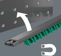 Wera 9630 Magnetleiste 6000 Joker 1, 11-teilig, Schraubenschlüssel Ringratschenschlüssel mit Haltefunktion