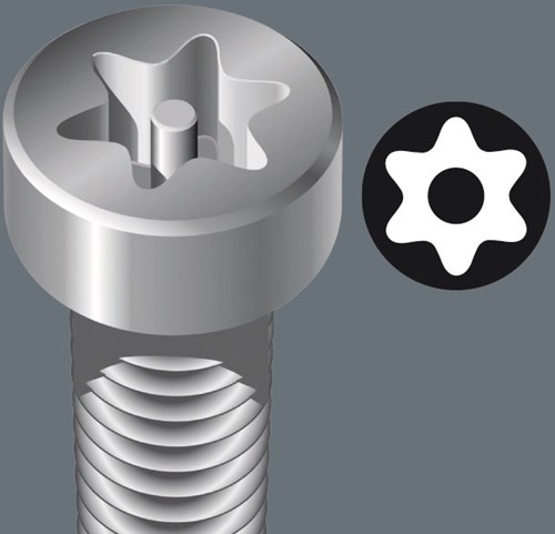 Wera 367/6 TORX® BO Kraftform Plus TORX® BO-Schroevendraaierset + houder, 6 -delig - 1 stuk(s) - 05138250001-2