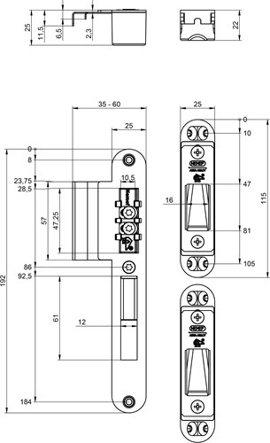 Nemef VPM 5012 Complete sluitgarnituurset - VPM 5012-2