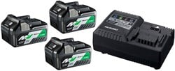 Hikoki UC18YSL3WA3 BOOSTERPACK A3, UC18YSL3  + 3 x BSL36A18 Li-ion - UC18YSL3WA3