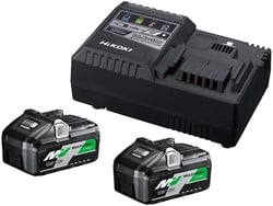Hikoki BoosterPack - 2 x BSL36B18 Multivolt Accu 36V 4.0Ah/ 18V 8,0Ah Li-Ion + UC18YSL3 Snellader - UC18YSL3WB2