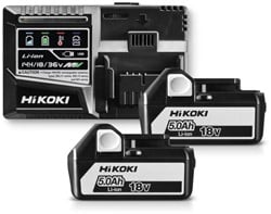 Hikoki UC18YSL3WGZ BoosterPack | 2 x accu 5.0 Ah / 18V | lader UC18YSL3 UC18YSL3WGZ