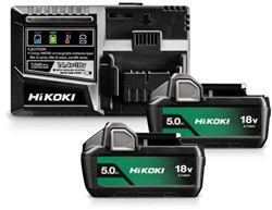 Hikoki BoosterPack - 2x 5.0Ah accu BSL1850MA + Lader UC18YSL3 - UC18YSL3WKZ