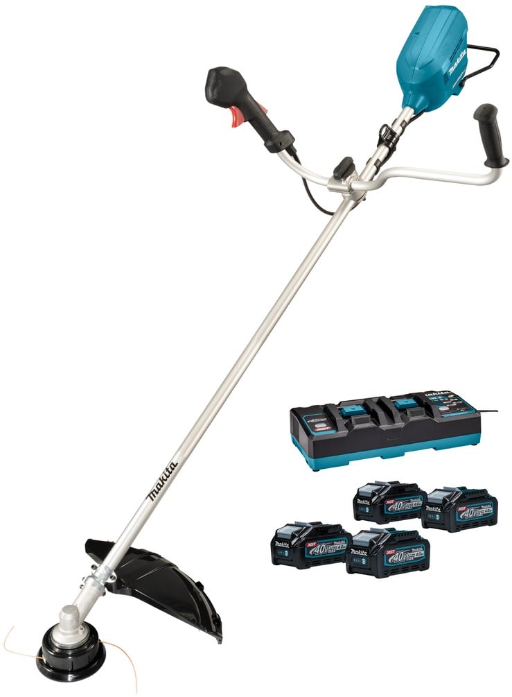 complicaties Promotie Brandewijn Makita UR012GM401 Bosmaaier | Set | U-greep | XGT 2x40 V Max | 4 x 4,0 Ah  accu + duo snellader | In doos ToolMax