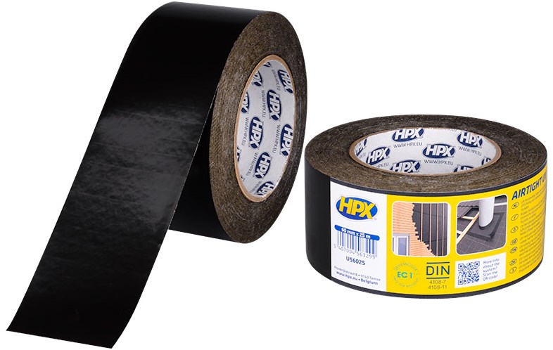 HPX afzettape 50mm x 33 meter zwart/geel (HW5033