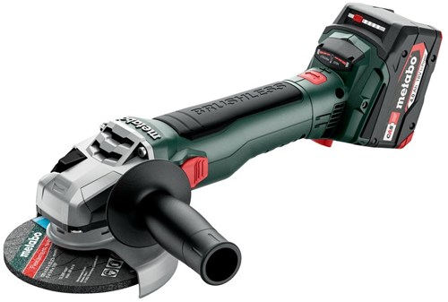 Metabo W 18 7-125 602371850 haakse slijper met accu, 125 mm, borstelloos, zonder accu, zonder oplader, 18 V