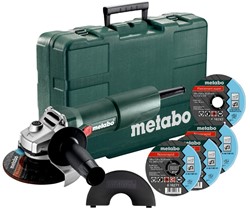Metabo W 750-125 SET | Haakse slijper | 125 mm | 750 Watt | 11500 /min | In kunststof koffer + toebehoren - 603605680