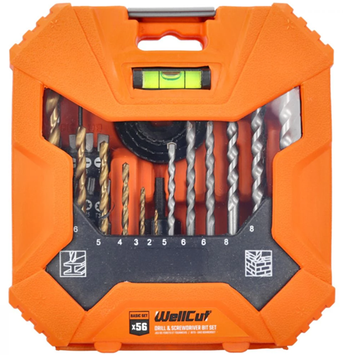 Wellcut WC-DB56 Bit Boor- en Gatenzaagset | 56-delig | In opbergkoffer - WC-DB56-3