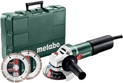 Metabo WEQ 1400-125 | 1400W | Haakse Slijper | Met 2 Diamant-Doorslijpschijven - 600347510