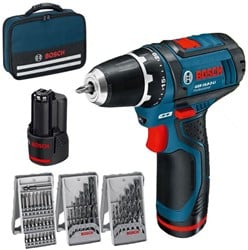 Bosch Blauw GSR 12V-15 accu/boorschroevendraaier | 12v 2.0Ah Li-Ion | + 39 accessoires