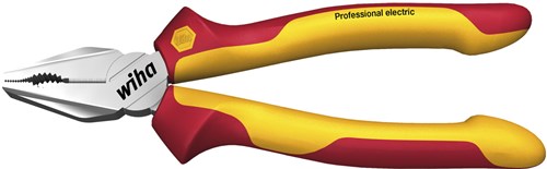 Wiha Combinatietang Professional electric met DynamicJoint® en OptiGrip met extra lang snijvlak | 160 mm - 27328 - 27328