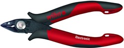 Wiha Zijkniptang Electronic brede, spitse kop en draadklemveer zonder facet | 130mm/5 1/8" | Blisterverpakking - 27395 - 27395