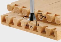 Festool Accessoires Zwaluwstaartfrees HW schacht 8 mm HW S8 D20/26/10° - 491165-2