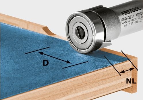 Festool Accessoires hw d22/8-ofk kantenfrees hw | 490085